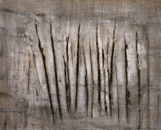 Sans titre. Untitled / Huile sur toile marouflée sur bois. Oil on canvas mounted on wood. <br />
32x40cm. 2000