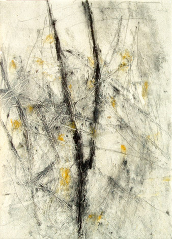 Forêt. Forest / Tempera sur toile. Tempera on canvas. 33x24cm. 2010