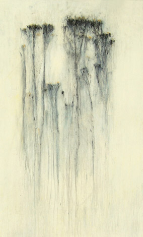 Friche. Fallow land / Tempera sur toile. Tempera on canvas. 146x89cm. 2010