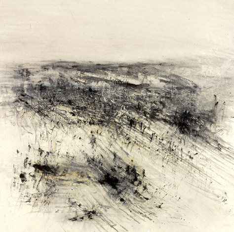 Paysage. Landscape / Tempera sur toile. Tempera on canvas. 60x60cm. 2010