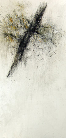 Arbre. Tree / Tempera sur toile.  Oil on canvas. 187x88 cm. 2011