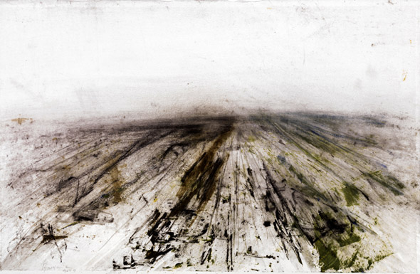 Paysage. Landscape / Tempera sur papier. Tempera on paper. 25x38 cm. 2011